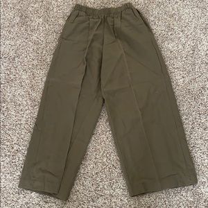 DONNI. linen cropped pant